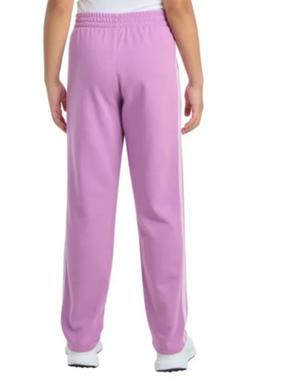 adidas Kids Lavender Pink Joggers with light pink Three Stripes - Picture 4 of 5